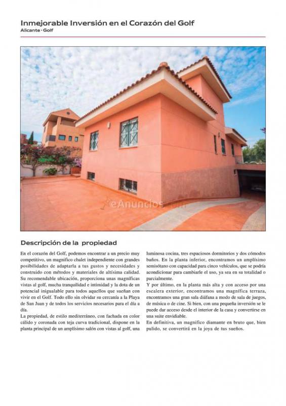 Chalet de lujo en campo de golf playa san juan