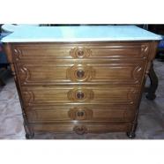 CÓMODA DE CAOBA ISABELINO CATALÁN SIGLO XIX (DITADA)