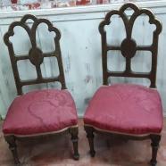 Pareja de sillas de habitación policromadas Siglo XIX