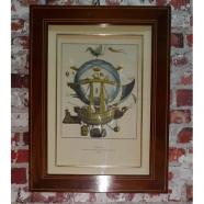 GRABADO Y ACUARELA SIGLO XIX - LA MINERVE