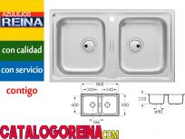 Fregadero Acero Inoxidable Siena 80 2C Roca Ref: A870K20860