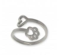 Sortija de plata Huella de perro