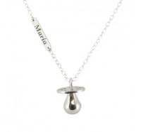 Colgante NewBorn personalizado en plata de primera ley