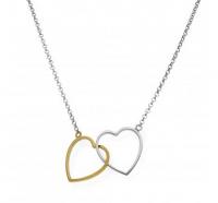 Gargantilla plata Corazones entrelazados