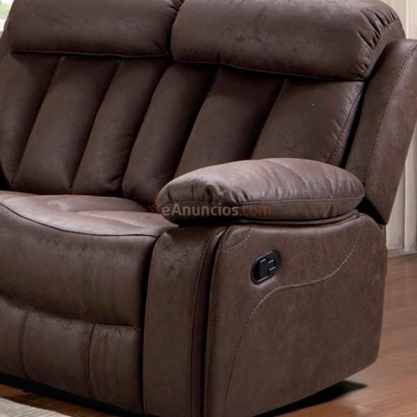Sofá relax Madrid 2 plazas reposapiés elevable Jade chocolate