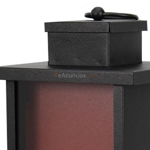 Farol Grundig efecto chimenea 3 LED metal 23 cm