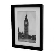 Portafotos con paspartú 21 x 16 cm negro