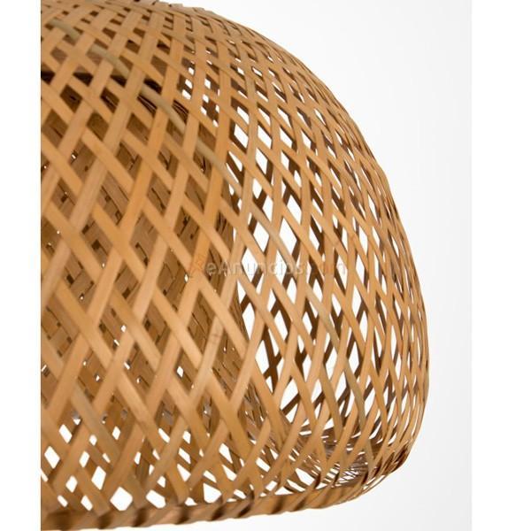 Lámpara colgante bambú trenzado natural 40 cm