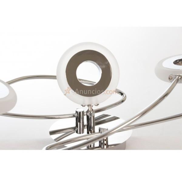 Plafón Star 5 luces LED cromo