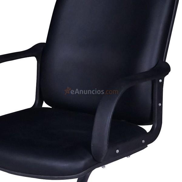 Sillón de oficina Director polipiel negro  cromo