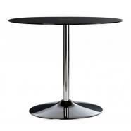 Mesa Glossy cristal 90 cm negro