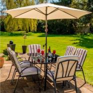 Conjunto de jardín Amazona mesa y 6 sillas acero negro