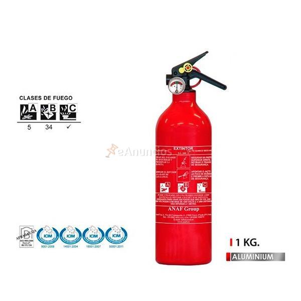 Extintor de polvo ABC PS1-X 1 kg Manómetro Anaf