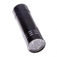 Linterna mini 9 LED con asa colgante negro