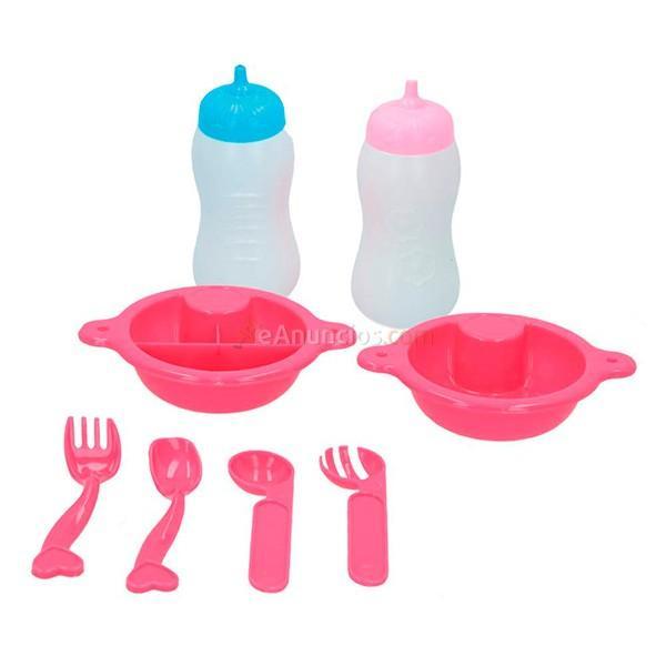 Set bebés gemelos Colorbaby 31 cm con cuna y accesorios + 24 m