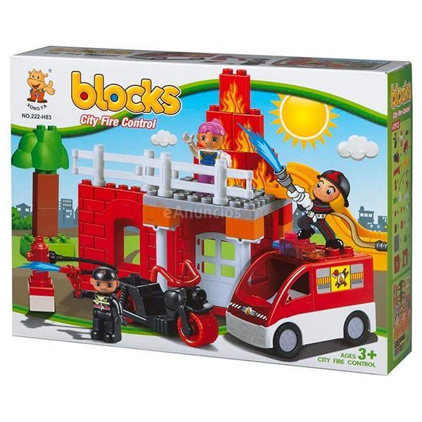 Juego de bloques bomberos Yongfa 47 piezas + 3 años