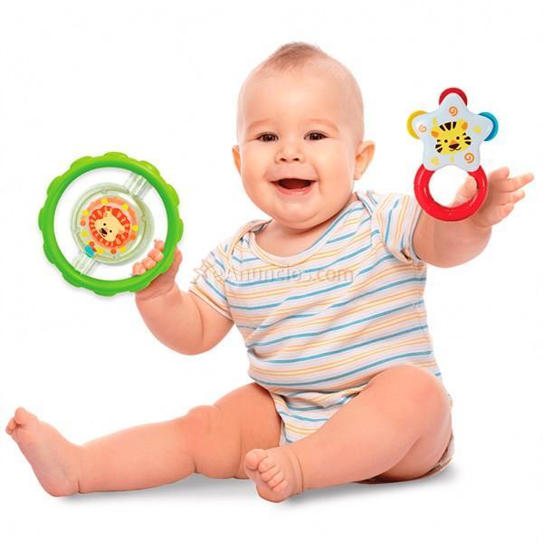 Set de 4 sonajeros luz y sonido Winfun +3 meses