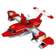 Juego de construcción hidroavión de bomberos Ausini 405 piezas + 6 años