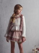 A conjunto falda+blusa+bufanda encajes chari sierra coleccion magnolia 214 r250110 talla 8 años.
