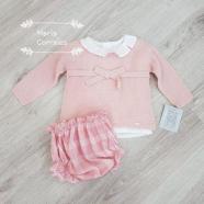 A conjunto niña 3 piezas baby yoedu r300672 rosa empolvado