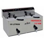 Freidora doble 10 litros arilex trifásica