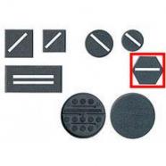 Bolsa 10 bases hexagonales 25 mm.