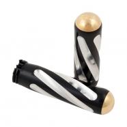 PUÑOS NEO-FUSION SPIRAL NEGRONATURALLATON HARLEY DAVIDSON 84-17