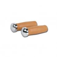 PUÑOS OLD SCHOOL MARRONES CON TERMINACIÓN PULIDA PARA HARLEY DAV