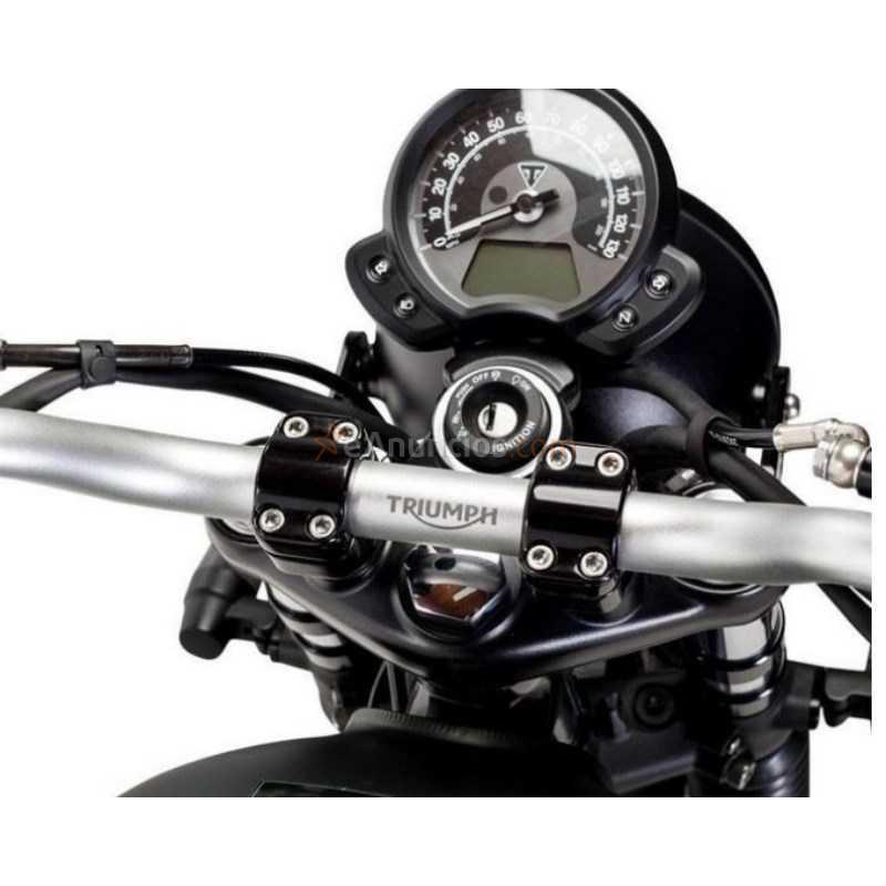 TORRETAS BRITISH CUSTOMS NEGRAS 28.6 MM. TRIUMPH