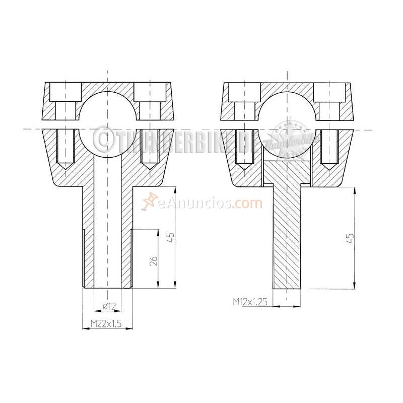 TORRETAS 6 PULIDA 25MM PULLBACK 64MM