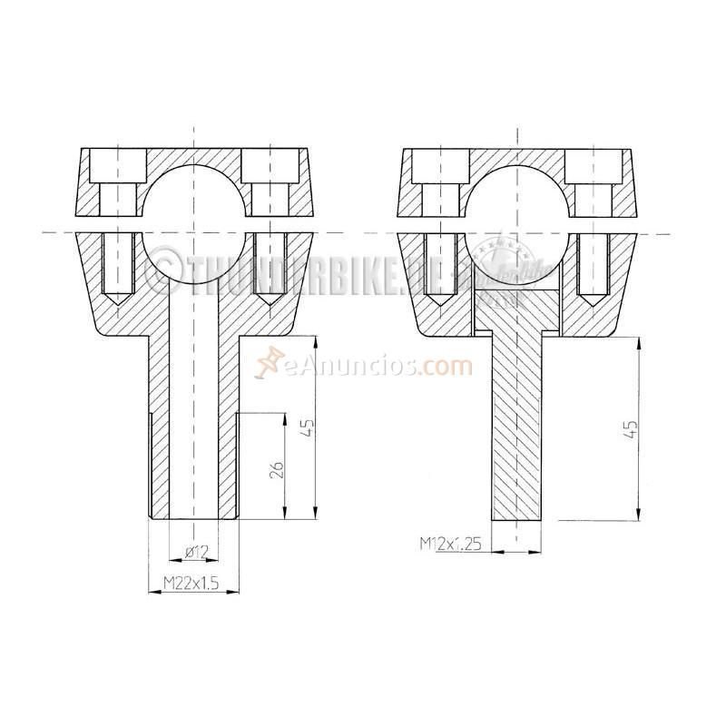 TORRETAS CLASSIC CROSS BLACK 4 CABLEADO INTERNO