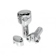 TORRETAS CROMO PERFORADO PARA MANILLARES DE 32 MM. 7.6CM