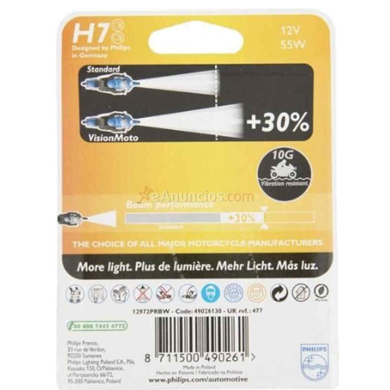 BOMBILLA HALOGENA PHILIPS H7 55W