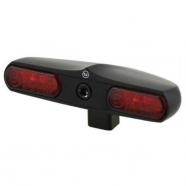 PILOTO TRASERO NEGRO LED LENTE ROJA