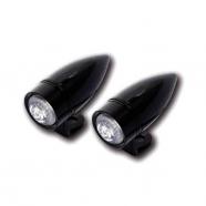 INTERMITENTES LED MONO II NEGRO CON SOPORTE