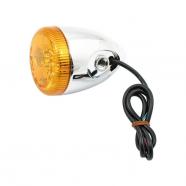 INTERMITENTE LED BULLET CHROME LENTE AMBAR HARLEY