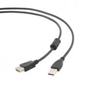 Gembird Cable Usb 2. 0 Tipo AM-AH 4,5 Mts Ngr Fer, original de la marca Gembird