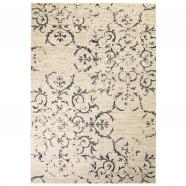 vidaXL Alfombra moderna de estampado floral beigeazul 80x150 cm