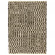 vidaXL Alfombra chindi tejida a mano cuero y algodón 120x170 cm negro