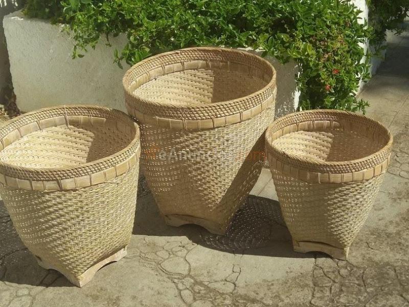 Conjunto 3 Cestas Blanco Lavado