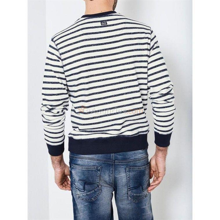 SUDADERA RAYAS MARINO SWR307