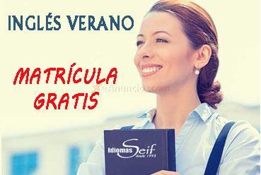 Matrícula gratis. Clases de inglés adultos. Agosto 2019