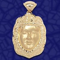 Medallas virgen rocio en oro y plata