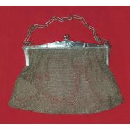 Monedero o bolso de plata con contraste modernista siglo xix