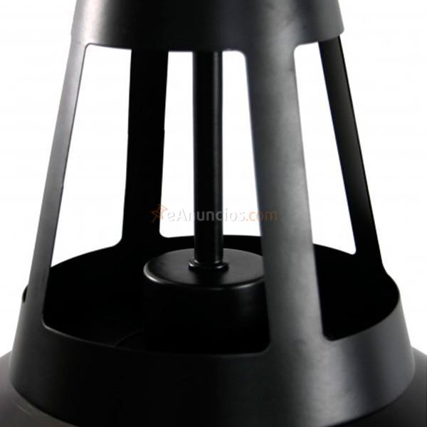 Lámpara colgante Safari metal 35 cm negro