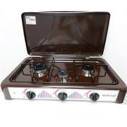 Hornillo de sobremesa Itimat 3 fuegos marrón