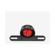 FARO TRASERO PERFORADO CON SOPORTE NEGRO LENTE ROJO