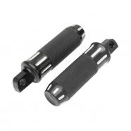 Estriberas custom negra-cromada harley davidson