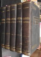 Tratado de terapéutica práctica. 5 tomos. Tomo I: Enfermedades del aparato respiratorio. Del aparato circulatorio. De la sangre. De los órganos hematopoyéticos. De las glándulas vasculares sanguíneas. Tomo II: Enfermedades del aparato digestivo. Enfermeda