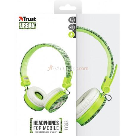 Trust - Fyber auriculares para móvil Binaural Diadema Verde